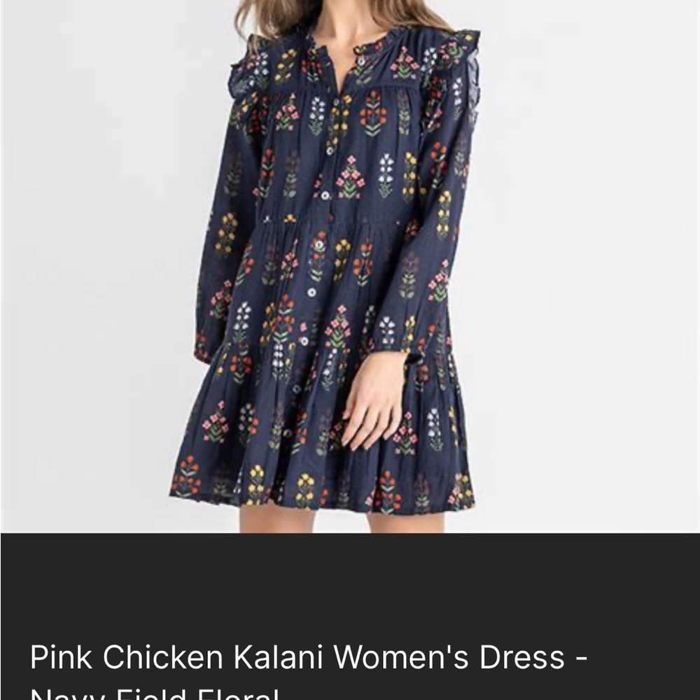 Pink Chicken Kalani Dress - Navy Field Floral